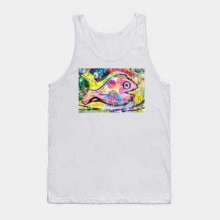 Fish Panting for a Drink with Hemingway in Havana Tank Top